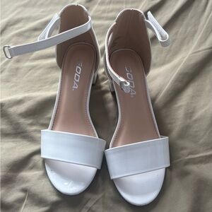 Soda Women's White Heeled Sandals